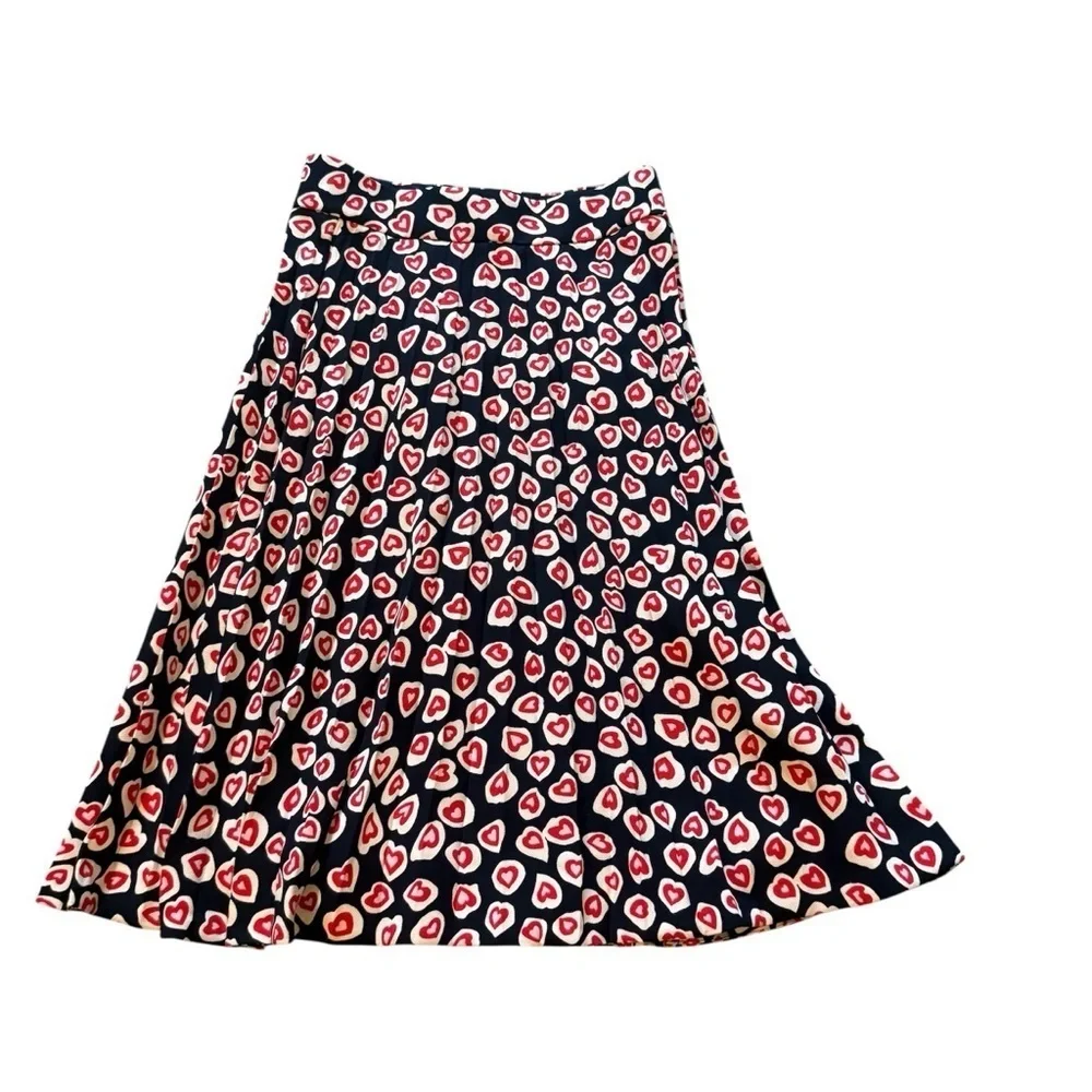 Shabby Chic J. Crew heart pattern midi dress